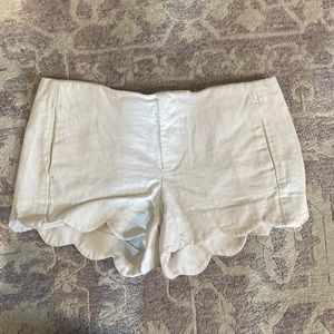 Lilly Pulitzer Patti scalloped hem anchor embroidered shorts 00
